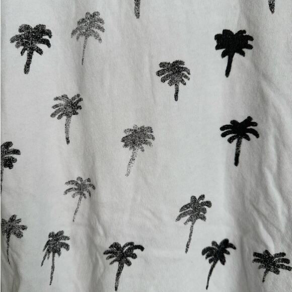 Chaser White Graphic Palm Tree Short Sleeve Tee Shirt Women's Medium - Picture 3 of 6
